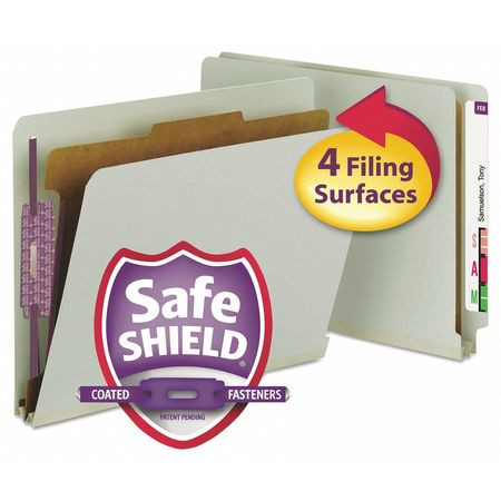 SMEAD MANUFACTURING CO. 26800 CLASSIFICATION FOLDERS,10/BX,GRAY GREEN
