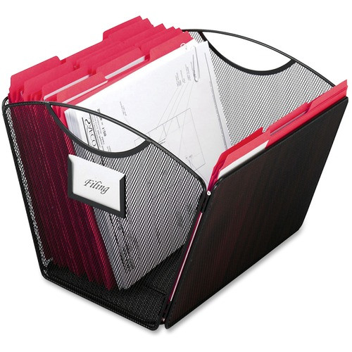 SAFCO 2162BL MESH DESKTOP TUB FILE STORAGE BOX,LETTER