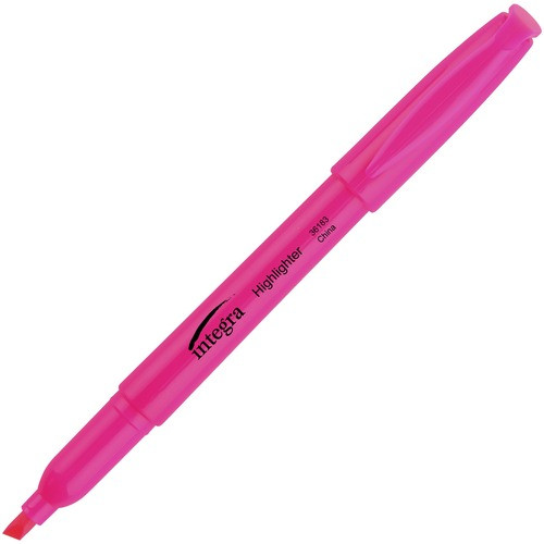 INTEGRA 36183 PEN STYLE HIGHLIGHTER,12/PK,PINK