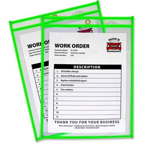 C-LINE PRODUCTS 43913 SHOP TICKET HOLDER,9X12" ,METAL EYELET