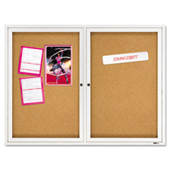 ACCO BRANDS USA LLC 2364 ENCLOSED BULLETIN BOARD, NATURAL CORK/FI
