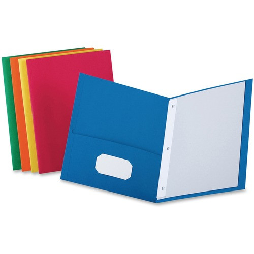 OXFORD 57713 OXFORD  TWIN POCKET FOLDERS,W/FSTNRS,11"