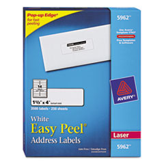 AVERY 5962 LABEL,EZPEEL,LSR,1.3X4,WE