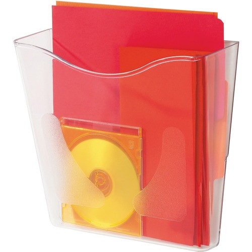 DEFLECT-O 63001 WALL FILE POCKET,10.3X10.9",CLEAR
