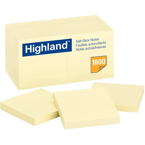 3M 6549-18PK 3M  SELF-STICKING NOTES,3"X3",100SHT/PD,