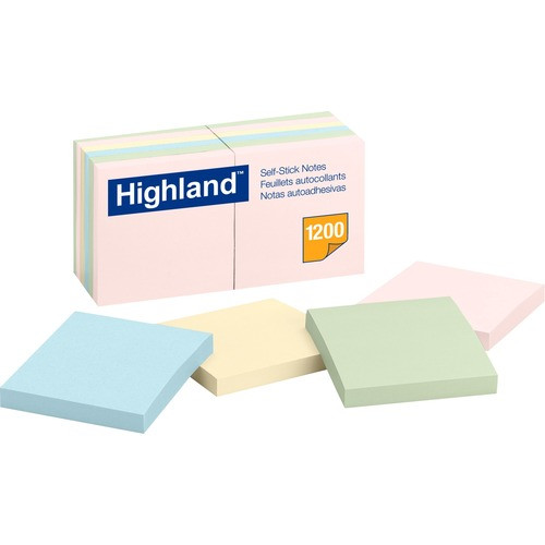 3M 6549A 3M  SELF-STICKING NOTES, 3"X3", 12/PK, A