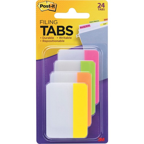 3M 686-PLOY 3M  FILING TABS, FLAT, 2", 24/PK, SOLID 