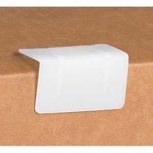 BOX PARTNERS SPP34 PLASTIC STRAP GUARDS, 1 7/8" X 1", WHITE