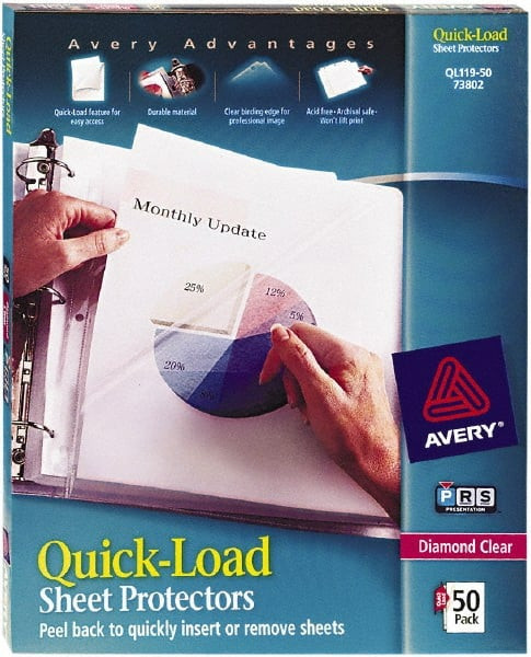 AVERY 73802 PROTECTOR,SHEET,CLEAR,HVYWT