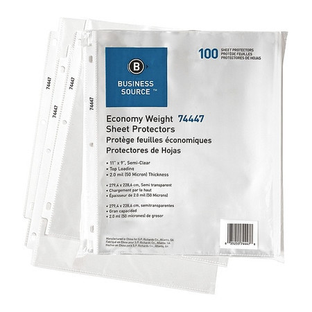 BUSINESS SOURCE 74447 BUSINESS SOURCE  SHEET PROTECTORS,TOP LO