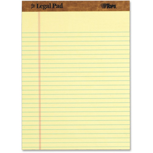 TOPS MANUFACTURING CO. 7532 PAD,LEGAL,8.5X11.75,50SH,CA
