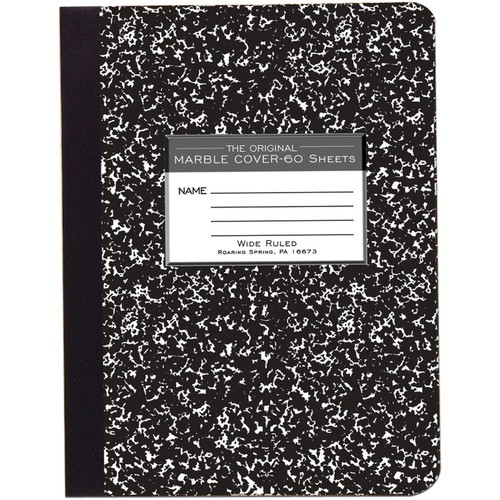 ROARING SPRING PAPER PRODUCTS 77222 COMPOSITION BOOK,HARD COVER, 60 SHEETS