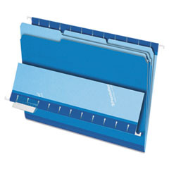 ESSELTE PENDAFLEX CORP. 421013BLU FILE FOLDERS,1/3 CUT TOP TAB,LETTER