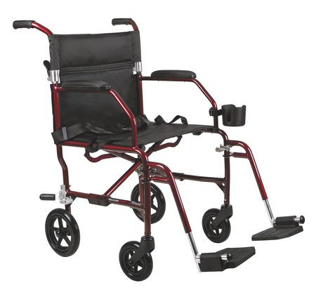 MEDLINE MDS808200 TRANSPORT CHAIR 250 LB 19 IN SEAT