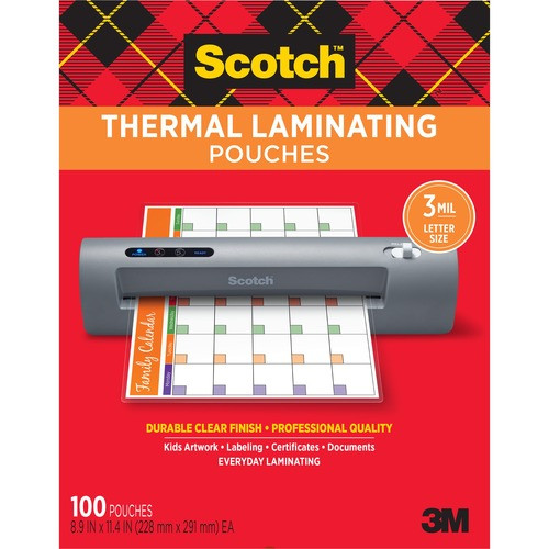 3M TP3854100 3M  LAMINATING POUCH, LTR, 9"X11-1/2", 1