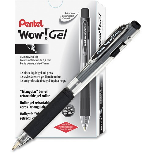 PENTEL K437A PENTEL WOW BLACK GEL PEN