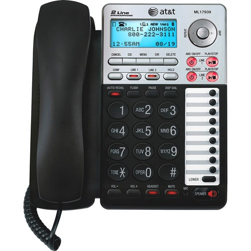 AT&T ML17939 AT&T  2-LINE SPEAKERPHONE,W/ ANSWERING S