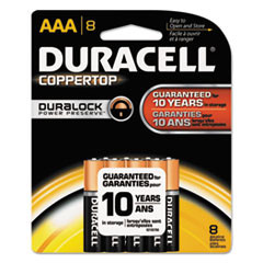 DURACELL MN2400B8Z ALKALINE BATTERIES,COPPERTOP