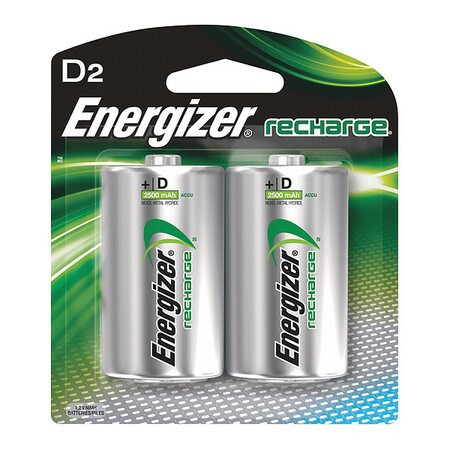 ENERGIZER NH50BP2 BATTERY,RCHRGBLE,D,2/PK