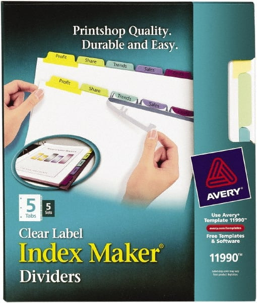 AVERY 11990 DIVIDERS,INDEX,5TAB,CONTMP