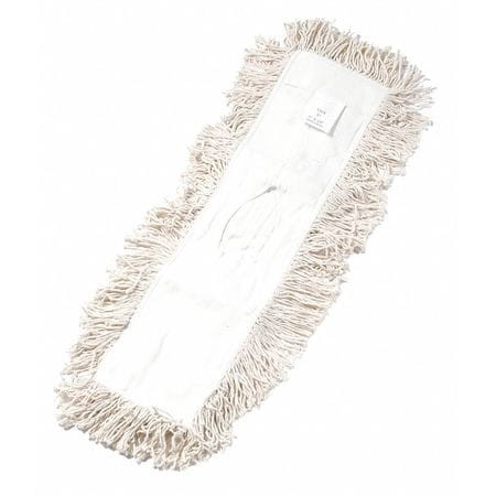 UNISAN 1324 INDUSTRIAL DUST MOP HEAD,WHITE,COTTON