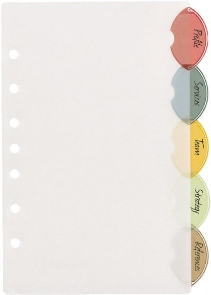 AVERY 11118 DIVIDERS,MINI,5TAB,MULTI
