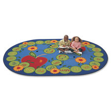 CARPETS FOR KIDS 2295 ABC CATERPILLAR RUG 6.9 X 9.5 OVAL