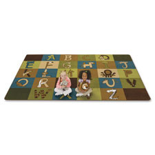 CARPETS FOR KIDS 55762 A TO Z ANIMAL RUG 7.6X12 RECTANGLE