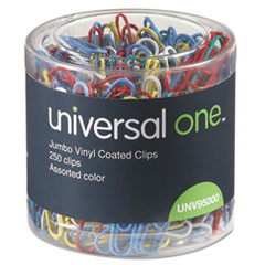 UNIVERSAL 95000 CLIP,JMBO VNYL,250/PK,AST