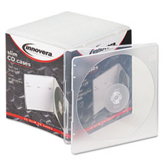 INNOVERA 81900 SLIM CD CASE, CLEAR, 25/PACK