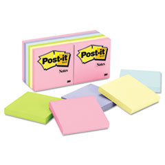 3M COMPANY 654-AST ORIGINAL PADS IN PASTEL COLORS,3 X 3, FI