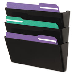 UNIVERSAL 08121 FILE,WALL,RECYCLE,3/PK,BK