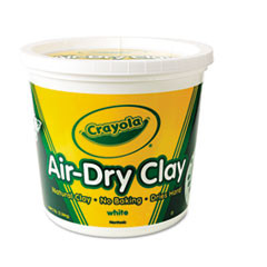 CRAYOLA 57-5055 AIR-DRY CLAY, WHITE, 5 LBS