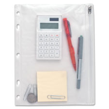 BUSINESS SOURCE 01606 BUSINESS SOURCE  RING BINDER POCKET,W/ZI