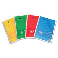 SPARCO PRODUCTS 83254BD SPARCO  NOTEBOOK,3 SUBJECT,10-1/2"X8",CO