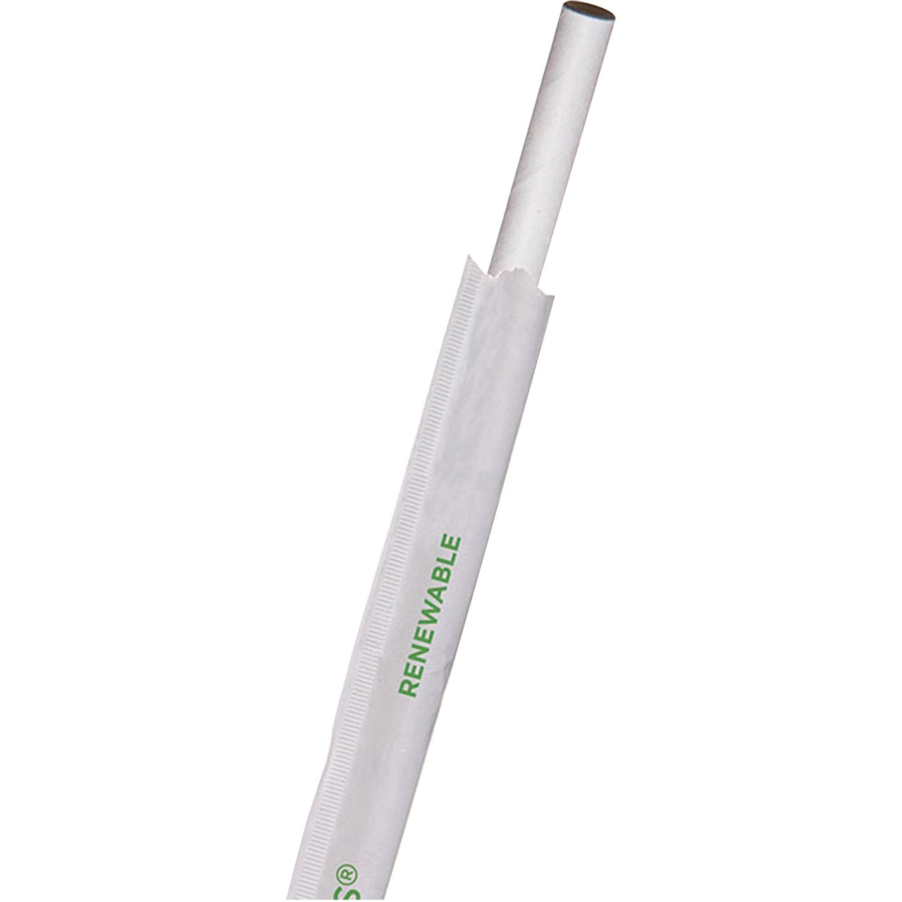 ECO-PRODUCTS EPSTP76WHT STRAW,7.75",WRPPD,JMBO,WH