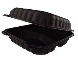 PACTIV YCNB09010000 CONT HNG 1COMP 9X9" EARTHCHOICE MFPP BLK