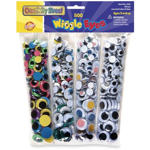 PACON CORPORATION 3435 PACON  WIGGLE EYES, 500/PK, ASSORTED COL