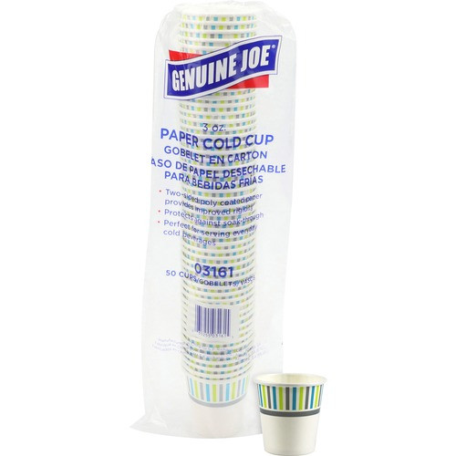 GENUINE JOE 03161 GENUINE JOE  PAPER CUP, COLD, 3 OZ, 50/P