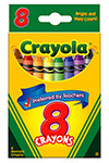 CRAYOLA 3008 CRAYOLA CRAYONS 8 COLOR PEGGABLE