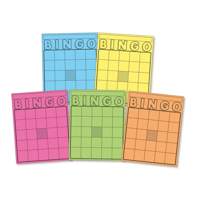 HYGLOSS PRODUCTS INC. 87125 BLANK BINGO CARDS ASSORTED COLORS