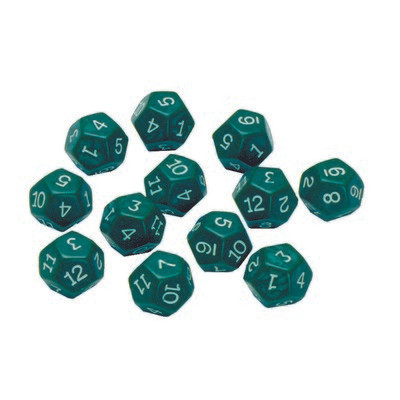 LEARNING ADVANTAGE 7341 12 SIDED POLYHEDRA DICE SET OF 12