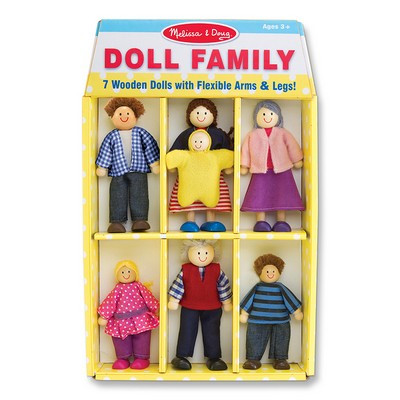 MELISSA & DOUG 2464 WOODEN FAMILY DOLL SET
