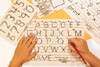 SCHOOL RITE SR-3261 TEMPLATE CURSIVE UPPERCASELETTERS