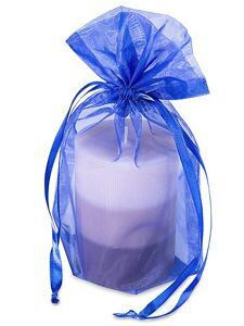 USC S-10649ROY ORGANZA FABRIC BAGS - 6 X 10", ROYAL BLU