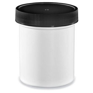 USC S-14506B-BL WHITE ROUND WIDE-MOUTH PLASTIC JARS BULK