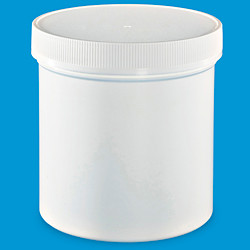 USC S-14510B-W WHITE ROUND WIDE-MOUTH PLASTIC JARS BULK