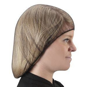USC S-15372BR NYLON HONEYCOMB HAIRNET - 24", BROWN