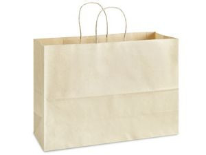 USC S-8592OAT KRAFT TINTED COLOR SHOPPING BAGS - 16 X 