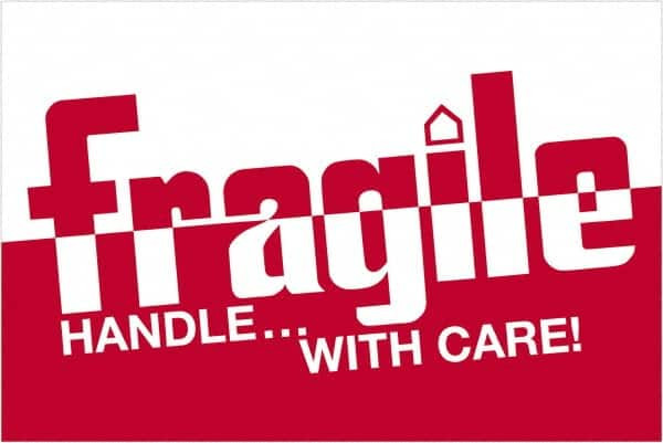 TAPE LOGIC DL1054 2" X 3" - "FRAGILE - HANDLE WITH CARE" L